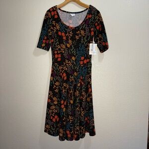 LuLaRoe - Nicole - Floral Dress - Size Medium - NWT